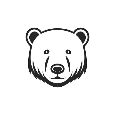 Premium Vector | Elegant bear vector logo in black and white