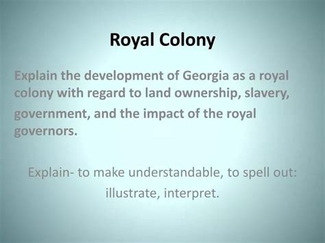 PPT - Royal Colony PowerPoint Presentation, free download - ID:6104800