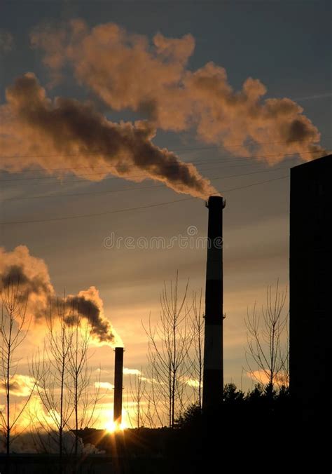 Oil refinery pollution stock photo. Image of technology - 21674996