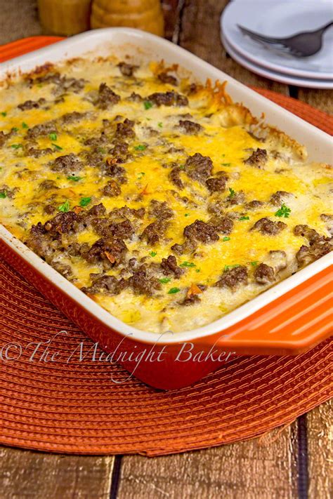 Cheesy Beefy Potato Casserole | AllFreeCasseroleRecipes.com