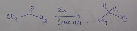 Explain Clemmensen's reduction with an example.