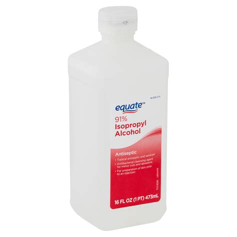 Equate 91% Isopropyl Alcohol Antiseptic, 16 fl oz - Walmart.com - Walmart.com