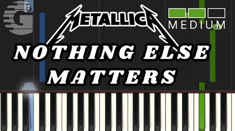 Nothing Else Matters Piano Tutorial Medium | Metallica Piano Cover - YouTube