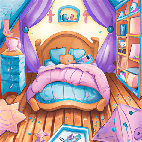 Kids Bedroom Hyper Realistic Cartoon Illustration · Creative Fabrica