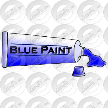 Blue Paint Picture for Classroom / Therapy Use - Great Blue Paint Clipart