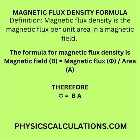 Magnetic Flux Density Formula, Definition, Unit, Calculations