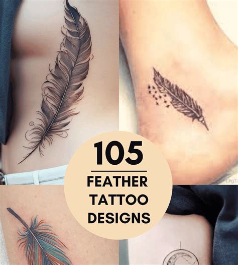 Hawk Feather Tattoo Designs