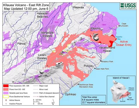 HAWAII KILAUEA VOLCANO UPDATE: EXPLOSION, USGS LAVA FLOW MAP – Lifechanyuan International Family ...
