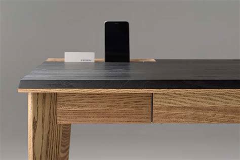 Ollly Wooden Desk with Compact Drawer, Integrated Phone, Tablet Stands ...