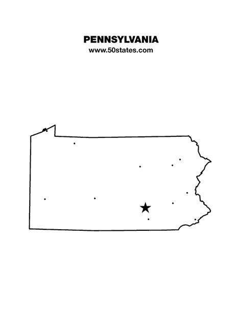 Pennsylvania Map – 50states