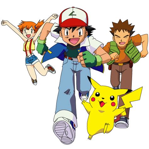 Ash And Friends Group Anime Pokemon Png