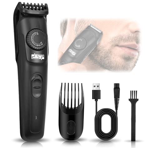 Personal Electric Beard Trimmer Rechargeable Mustache Trimmer For Facial Hair With 2 Adjustable ...