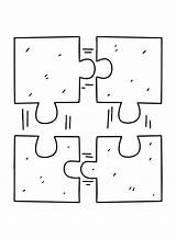 Jigsaw Puzzle Printable Coloring Page  Free Pages sketch template