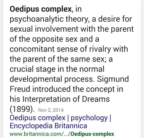 Sigmund Freud' s Oedipus Complex! | Freud psychology, Oedipus complex ...