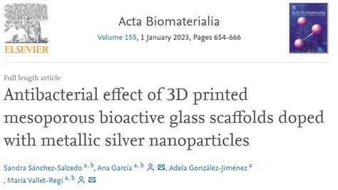 Acta Biomaterialia：可用于骨组织工程领域的3D打印抗菌支架_中国3D打印网