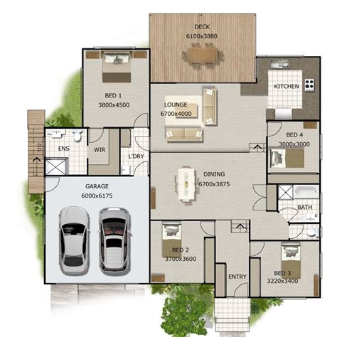 4 Bedroom Split Level Floor Plans - floorplans.click