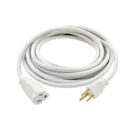 HDX 15 ft. 16/3 White Outdoor Extension Cord-AW64002 - The Home Depot