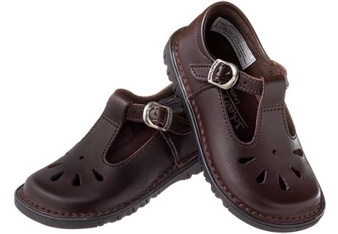 Brown T-Bar School Shoe – The Little Slipper Company