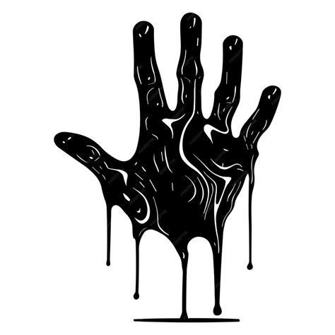 Premium Vector | A black hand with a black hand print that says'black ...