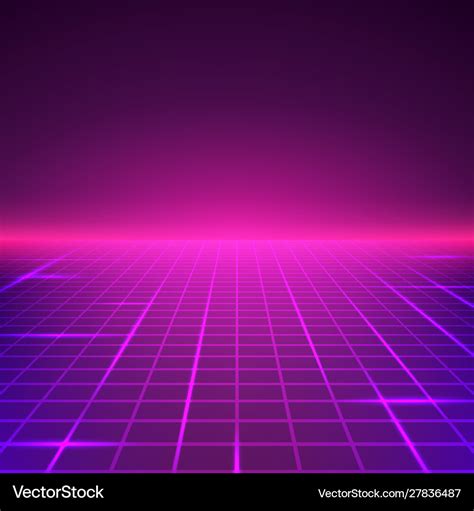 Abstract retro landscape in purple colors Vector Image