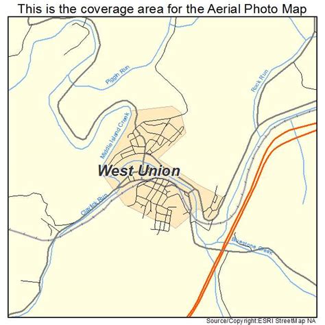 Aerial Photography Map of West Union, WV West Virginia