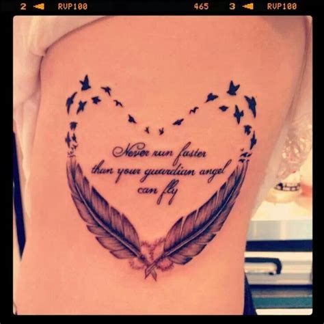 guardian angel tattoo quotes - Google Search Girly Tattoos, Tattoos Skull, Feather Tattoos, Mom ...