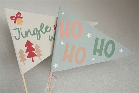 Christmas Pennant Flags | Holiday Banner Graphic by thestickerclubhouse · Creative Fabrica