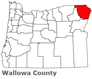 Wallowa County on the satellite map of Oregon 2024. Actual satellite ...