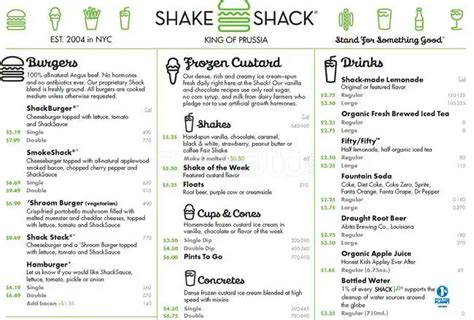 Shake Shack Menu, Menu for Shake Shack, University City, Philadelphia ...