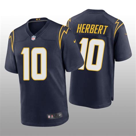 men's Justin Herbert Los angeles Chargers color rush jersey navy blue