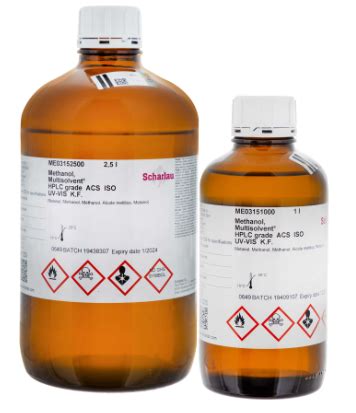 Methanol, Multisolvent® Hplc Grade Acs Iso Uv-Vis K.F., Methyl Alcohol ...