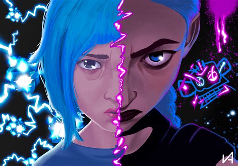 Arcane Powder vs Jinx by Vhalien on DeviantArt