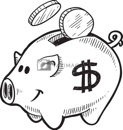 Piggy bank sketch by lhfgraphics Vectors & Illustrations with Unlimited ...