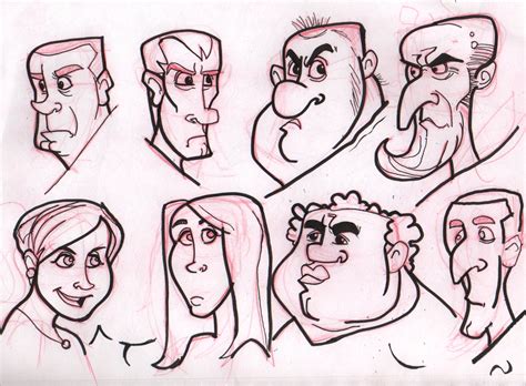 Joe Pearman Art: Cartoon faces