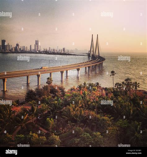 Beautiful Bandra worli SeaLink from lands end Bandra fort Stock Photo ...