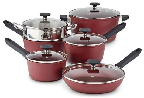 PADERNO Classic Cookware Set, Non-Stick, Maroon, 11-pc | Canadian Tire