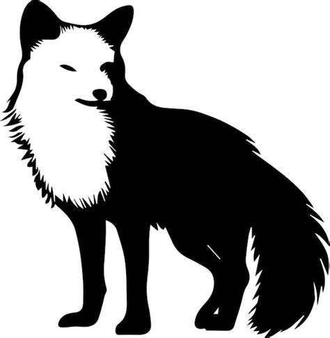 Premium Vector | Arctic fox vector silhouette illustration 15