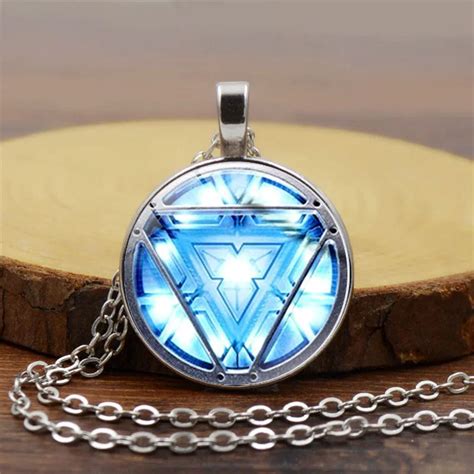 2018 new Fashion Iron Man Arc Reactor Handmade Iron Man long Necklace ...