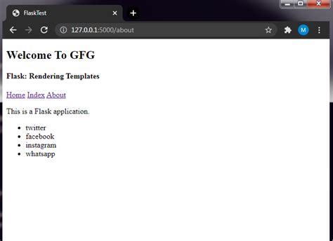 Flask Rendering Templates - GeeksforGeeks