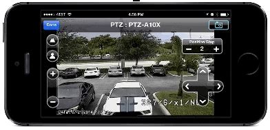 iPhone App with PTZ Camera Controls