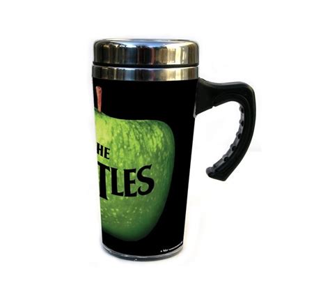 OFFICIAL LICENSED THE BEATLES APPLE LOGO STAINLESS STEEL TRAVEL MUG CUP ...