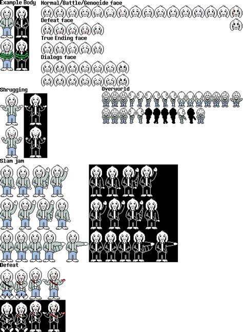 StorySwap Asriel Sprite Sheets Update by HerobrineTV on DeviantArt