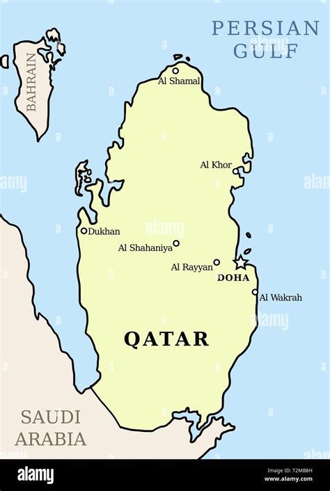 Qatar Political Map