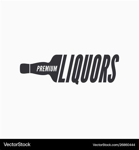 Liquor bottle glass logo on white background Vector Image