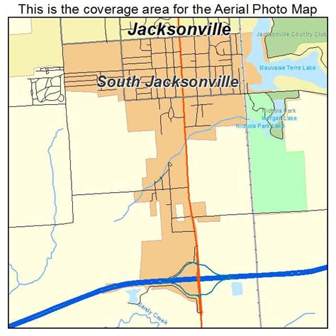 Aerial Photography Map of South Jacksonville, IL Illinois