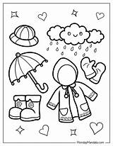 Coloring Rainy Pages Manna Umbrella Class Color Printable Coloringtop  sketch template