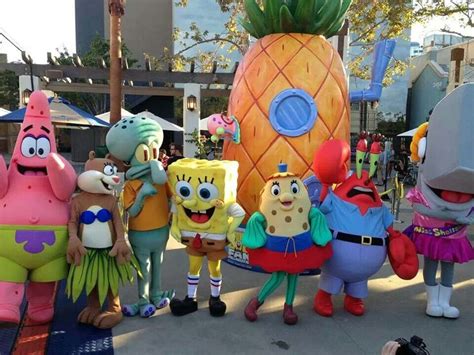 Spongebob & friends at Universal Studio Hollywood celebration for Spongebobs fan Shellebration ...