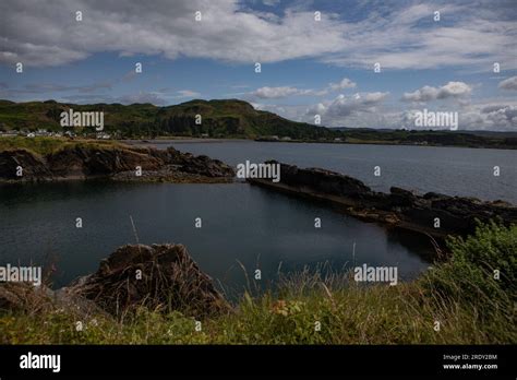 Flooded and disused slate quarry, Easdale Island, off Seil Island, Scotland Stock Photo - Alamy