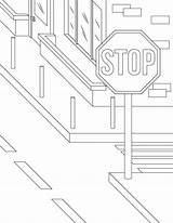 Stop Sign Coloring Page 25 Back To School Pages Free sketch template