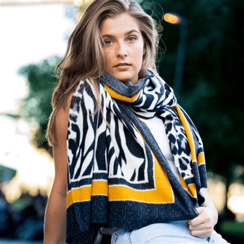 Miss Sparrow Yellow and Black Animal Print Warm Scarf. – luscious scarves